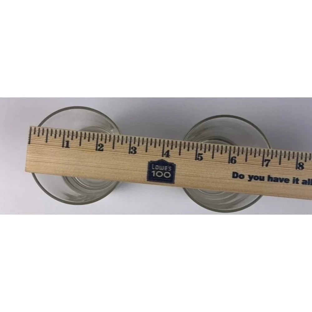 Set of 2 Clear‎ Faceted Highball Tumblers Heavy Base Pressed Glass